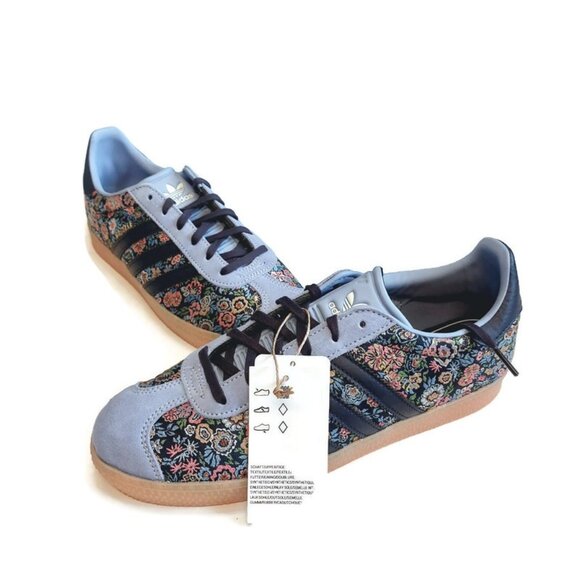 Adidas X Gazelle Liberty London Sneakers Big Girls Size 5.5 Womens Sz 6.5 Floral - Picture 4 of 9